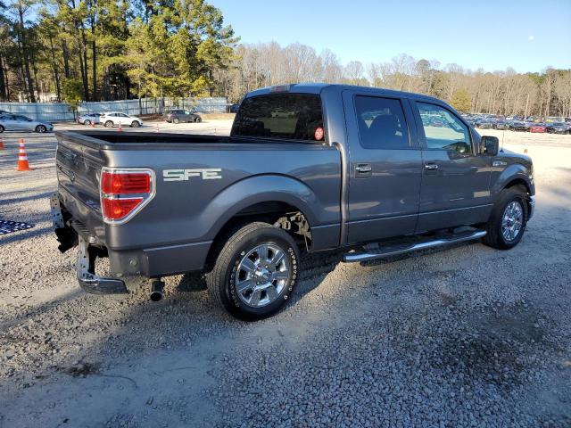 1FTRW12889FA26368 - 2009 FORD F150 SUPERCREW GRAY photo 3