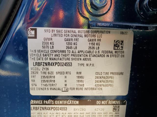 LRBFZNR4XPD024553 - 2023 BUICK ENVISION ESSENCE Կապույտ լուսանկար 13