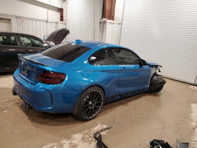 WBS2U7C50KVJ07495 - 2019 BMW M2 COMPETITION BLUE photo 3