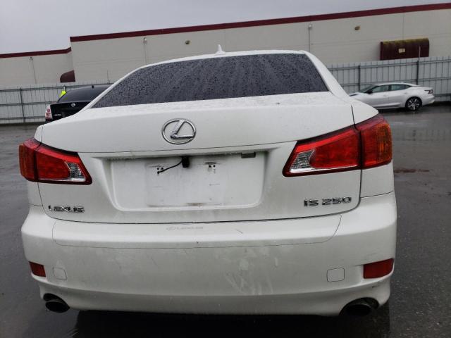 JTHBK262295103460 - 2009 LEXUS IS 250 WHITE photo 6