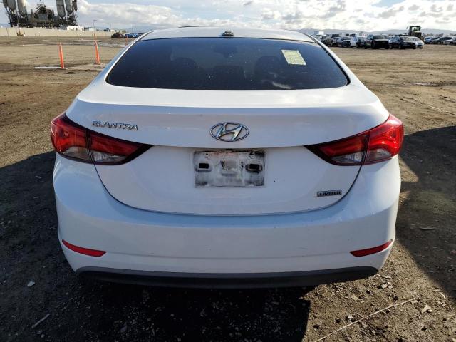 5NPDH4AE8EH503006 - 2014 HYUNDAI ELANTRA SE WHITE photo 6