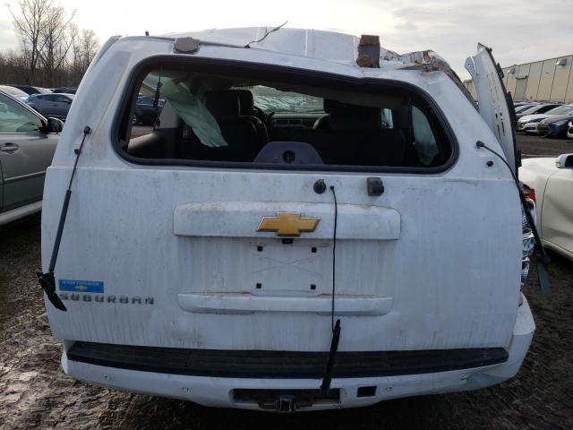 1GNSKJE78ER137017 - 2014 CHEVROLET SUBURBAN K1500 LT WHITE photo 6