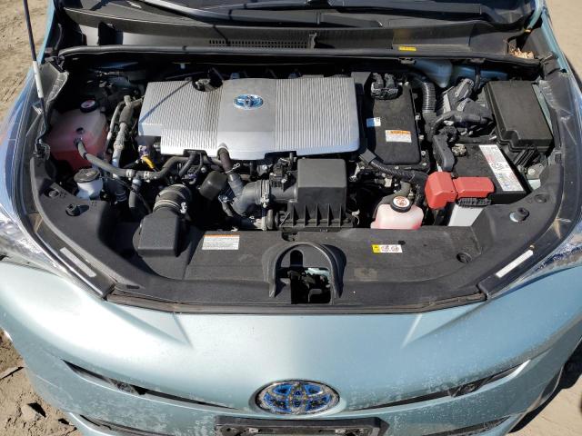 JTDKARFU2H3053233 - 2017 TOYOTA PRIUS GREEN photo 11