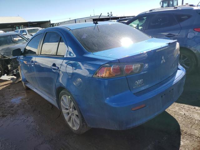 JA32U8FW8BU015668 - 2011 MITSUBISHI LANCER GTS BLUE photo 2