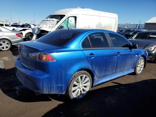 JA32U8FW8BU015668 - 2011 MITSUBISHI LANCER GTS BLUE photo 3