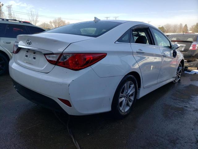 5NPEB4AC0EH896570 - 2014 HYUNDAI SONATA GLS WHITE photo 3