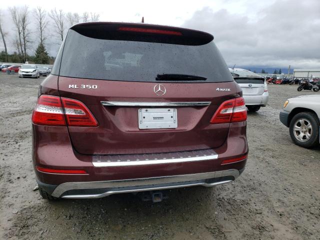 4JGDA5HB8EA269927 - 2014 MERCEDES-BENZ ML 350 4MATIC MAROON photo 6