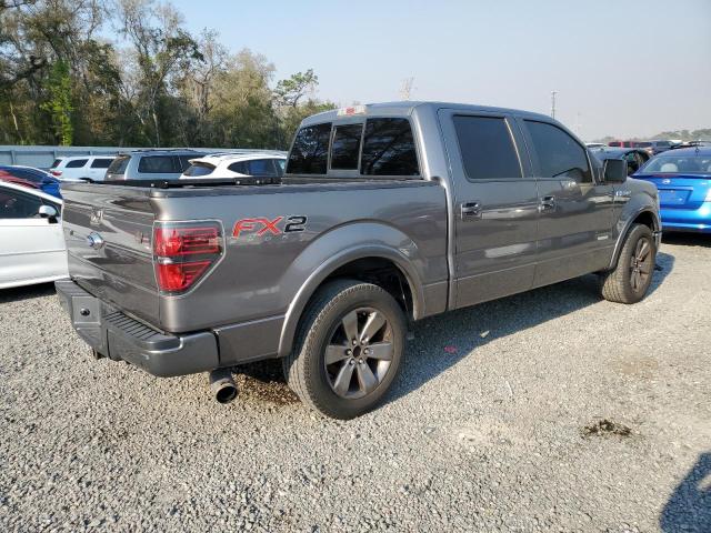 1FTFW1CT7EKF51445 - 2014 FORD F150 SUPERCREW GRAY photo 3