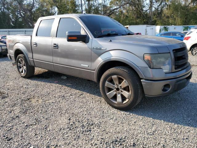 1FTFW1CT7EKF51445 - 2014 FORD F150 SUPERCREW GRAY photo 4