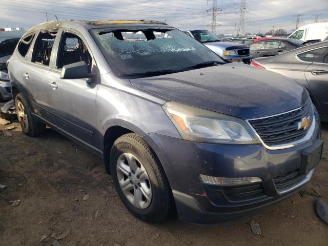 1GNKRFED8DJ184771 - 2013 CHEVROLET TRAVERSE LS BLUE photo 4