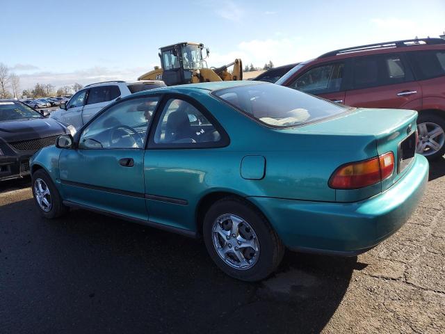 1HGEJ2249PL009417 - 1993 HONDA CIVIC DX TURQUOISE photo 2