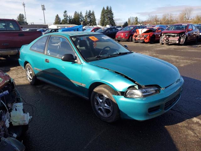 1HGEJ2249PL009417 - 1993 HONDA CIVIC DX TURQUOISE photo 4