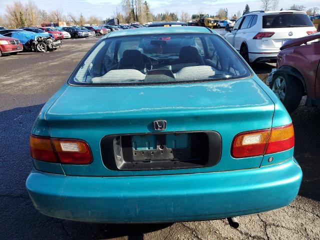 1HGEJ2249PL009417 - 1993 HONDA CIVIC DX TURQUOISE photo 6