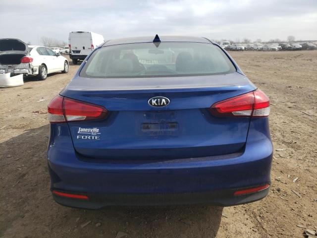 3KPFL4A76JE203133 - 2018 KIA FORTE LX BLUE photo 6