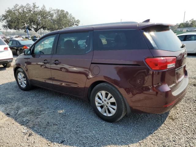 KNDMB5C12G6145271 - 2016 KIA SEDONA LX BURGUNDY photo 2