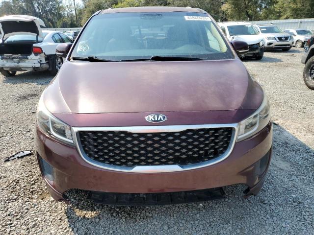 KNDMB5C12G6145271 - 2016 KIA SEDONA LX BURGUNDY photo 5