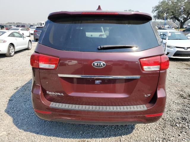 KNDMB5C12G6145271 - 2016 KIA SEDONA LX BURGUNDY photo 6