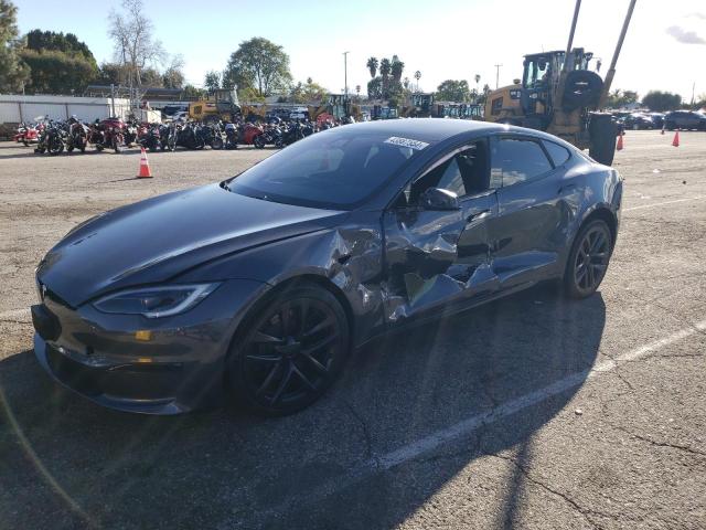 5YJSA1E57NF479185 - 2022 TESLA MODEL S CHARCOAL photo 1