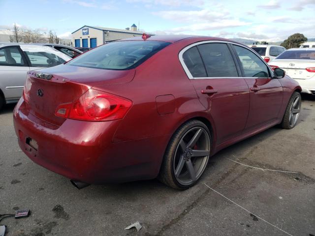 JNKCV61E39M302835 - 2009 INFINITI G37 BASE RED photo 3