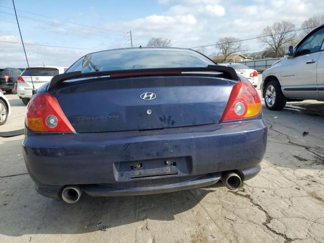 KMHHM65D83U070635 - 2003 HYUNDAI TIBURON BLUE photo 6