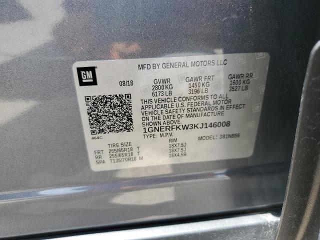 1GNERFKW3KJ146008 - 2019 CHEVROLET TRAVERSE LS GRAY photo 14