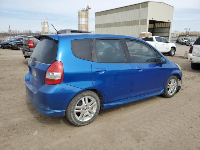 JHMGD38697S053502 - 2007 HONDA FIT S 蓝色 照片 3