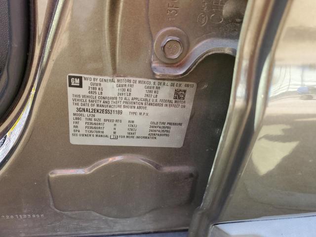 3GNAL2EK2ES531189 - 2014 CHEVROLET CAPTIVA LS 银色 照片 12