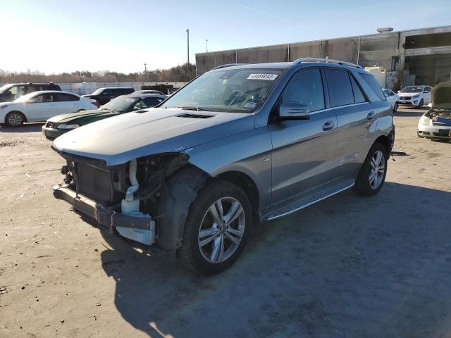 4JGDA5HB1CA074829 - 2012 MERCEDES-BENZ ML 350 4MATIC SILVER photo 1