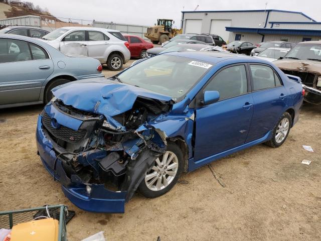 1NXBU4EE4AZ244586 - 2010 TOYOTA COROLLA BASE BLUE photo 1