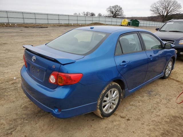 1NXBU4EE4AZ244586 - 2010 TOYOTA COROLLA BASE BLUE photo 3