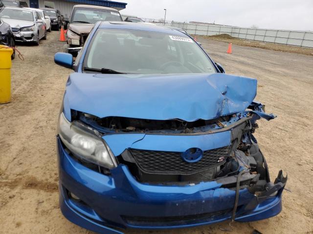 1NXBU4EE4AZ244586 - 2010 TOYOTA COROLLA BASE BLUE photo 5