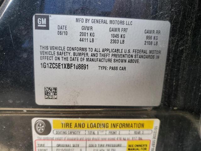 1G1ZC5E1XBF108891 - 2011 CHEVROLET MALIBU 1LT BLACK photo 12