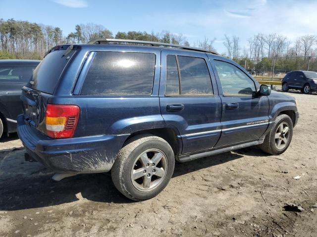 1J8GW68J64C355328 - 2004 JEEP GRAND CHER OVERLAND BLUE photo 3