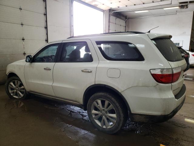 1C4RDHDG1DC553827 - 2013 DODGE DURANGO CREW WHITE photo 2