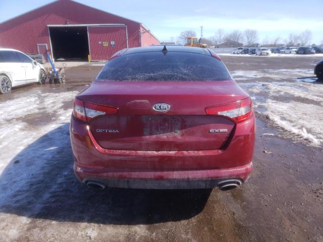 KNAGN4A75C5256240 - 2012 KIA OPTIMA EX RED photo 6