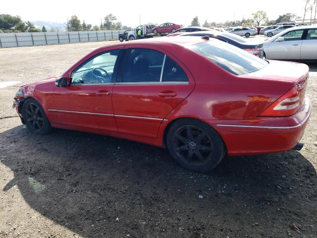 WDBRF40JX4A547491 - 2004 MERCEDES-BENZ C 230K SPORT SEDAN RED photo 2