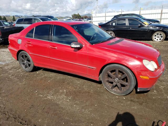 WDBRF40JX4A547491 - 2004 MERCEDES-BENZ C 230K SPORT SEDAN RED photo 4