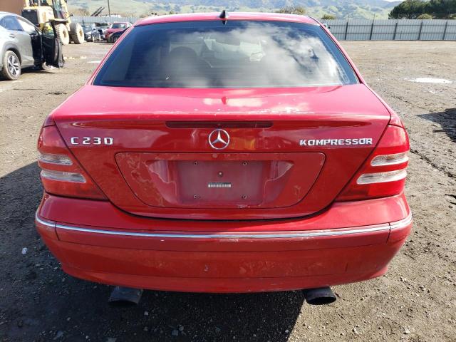 WDBRF40JX4A547491 - 2004 MERCEDES-BENZ C 230K SPORT SEDAN RED photo 6