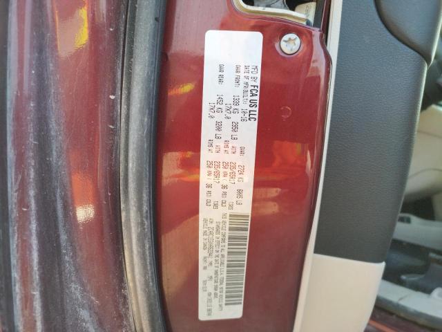 2C4RC1EGXHR622441 - 2017 CHRYSLER PACIFICA TOURING L PLUS RED photo 13