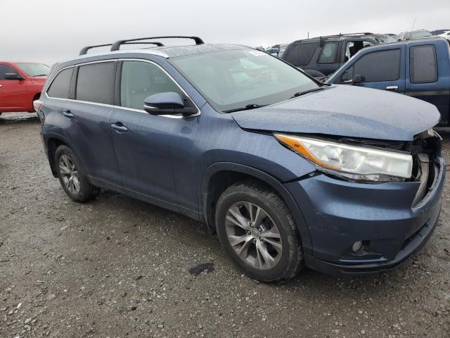 5TDJKRFHXFS172218 - 2015 TOYOTA HIGHLANDER XLE BLUE photo 4