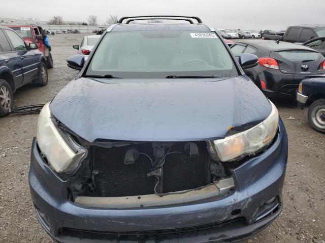 5TDJKRFHXFS172218 - 2015 TOYOTA HIGHLANDER XLE BLUE photo 5