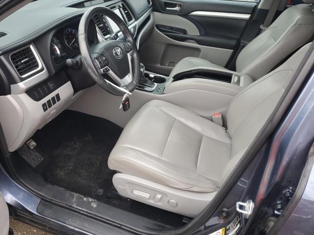 5TDJKRFHXFS172218 - 2015 TOYOTA HIGHLANDER XLE BLUE photo 7