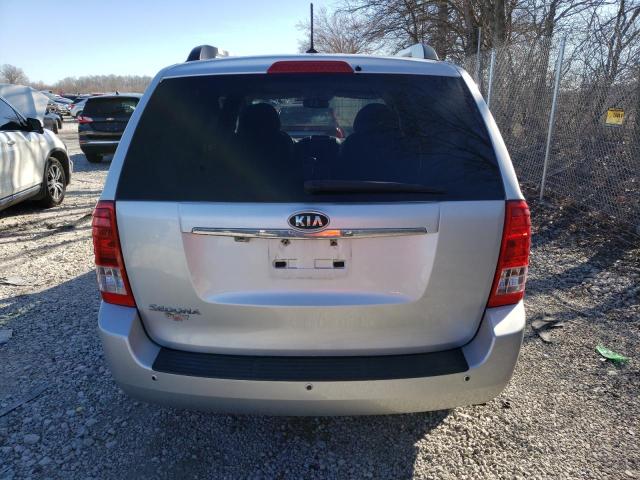 KNDMG4C75C6438785 - 2012 KIA SEDONA LX SILVER photo 6