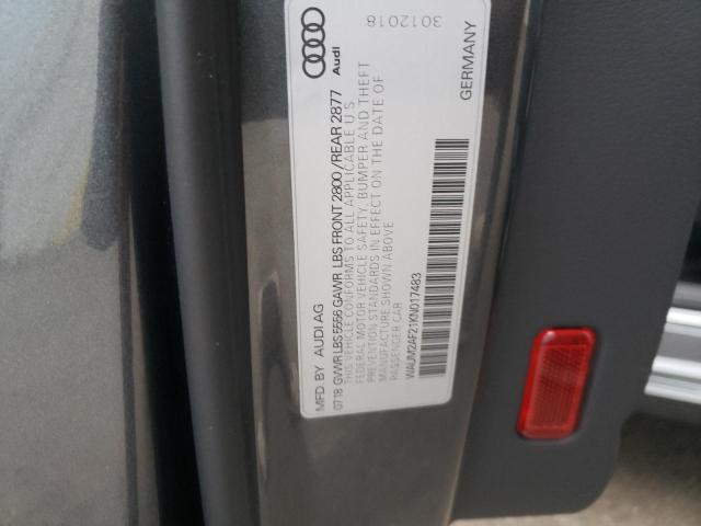 WAUM2AF21KN017483 - 2019 AUDI A6 PRESTIGE გრაფიტი ფოტო 12