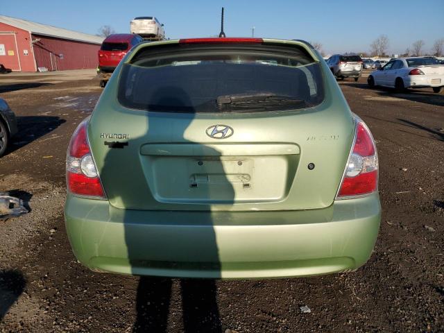 KMHCN35C87U035970 - 2007 HYUNDAI ACCENT BASE GREEN photo 6