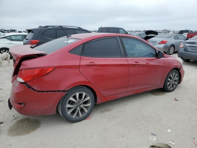 KMHCT4AE4HU281354 - 2017 HYUNDAI ACCENT SE RED photo 3