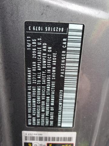 WVWMM7AJ6CW154879 - 2012 VOLKSWAGEN GOLF SILVER photo 12