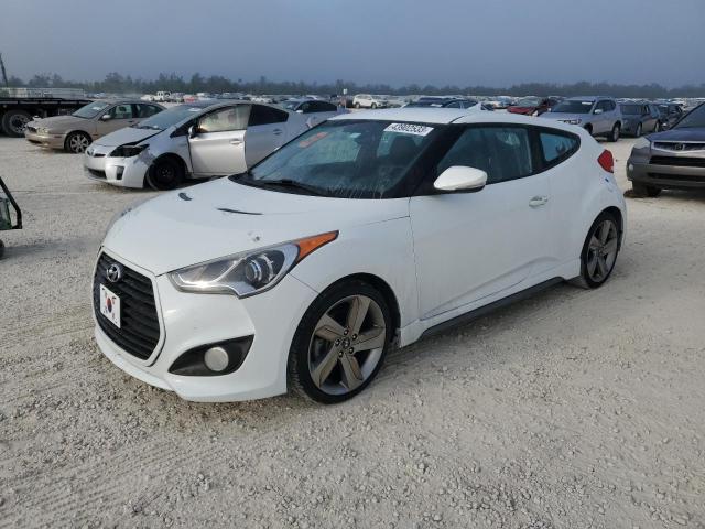 KMHTC6AE9DU131584 - 2013 HYUNDAI VELOSTER TURBO WHITE photo 1