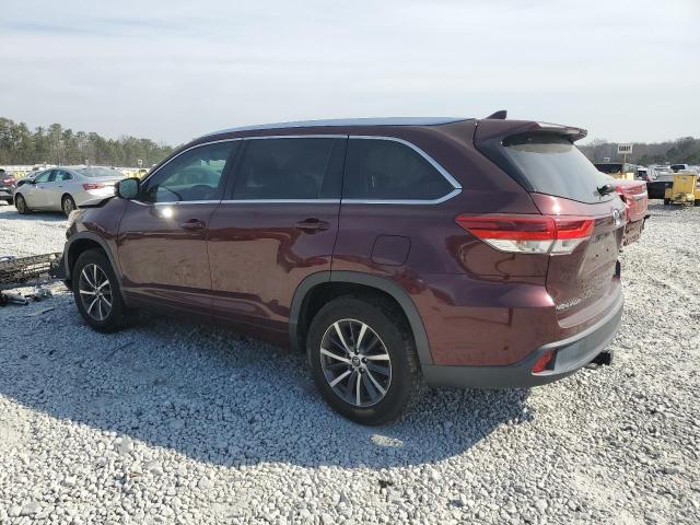 5TDKZRFH0HS232462 - 2017 TOYOTA HIGHLANDER SE BURGUNDY photo 2