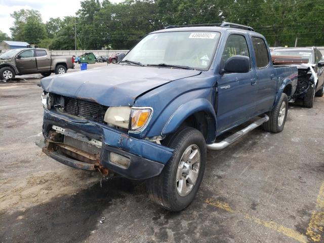5TEGN92N82Z899156 - 2002 TOYOTA TACOMA DOUBLE CAB PRERUNNER BLUE photo 2